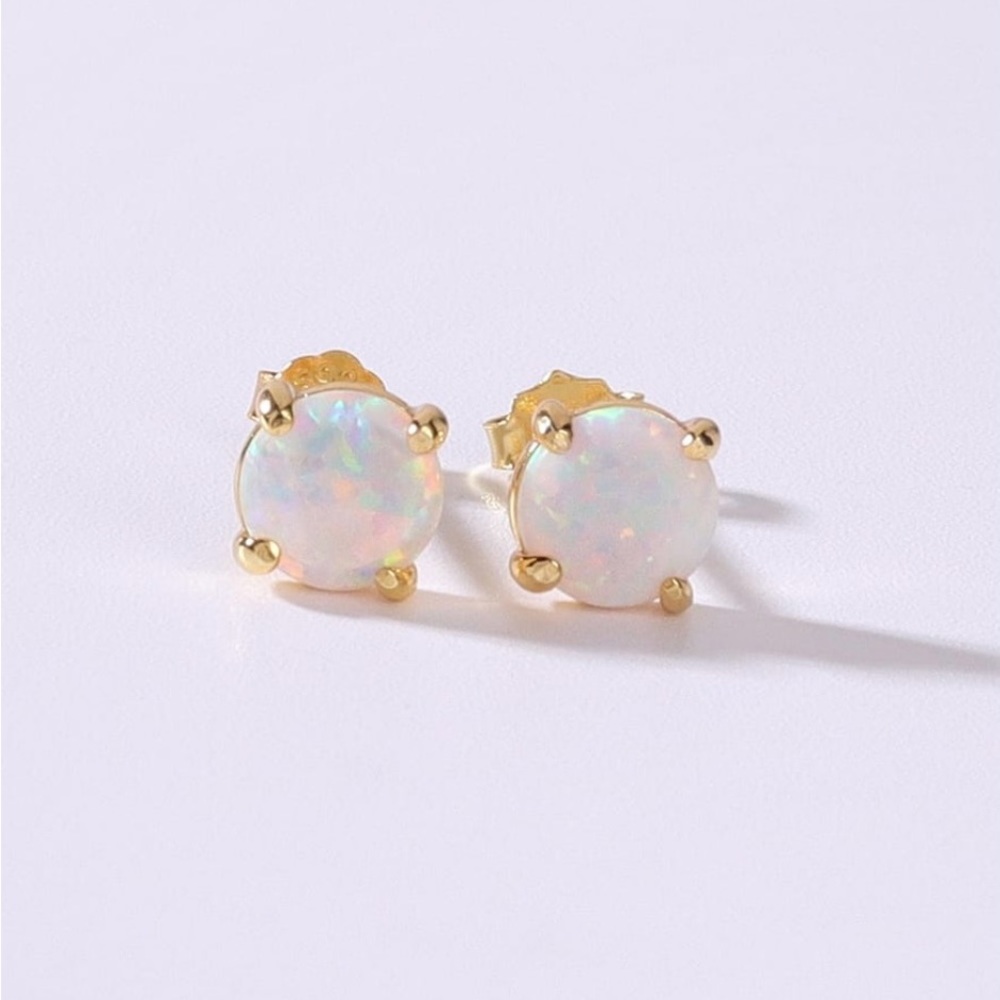 Solid Sterling Silver 925 White Opal Set - image 8